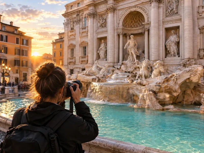 Frühmorgendliche Trevi-Fotosession